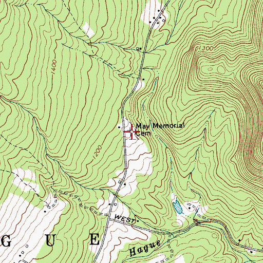 Topographic Map of May Memorial Cemetery, NY