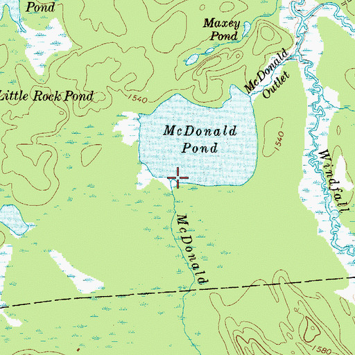 Topographic Map of McDonald Inlet, NY