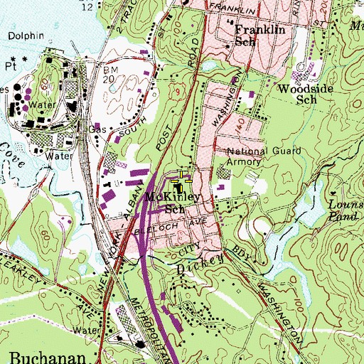 Topographic Map of McKinley School, NY
