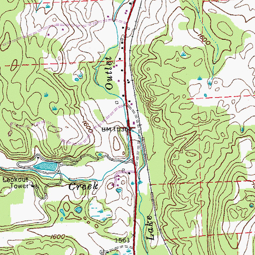 Topographic Map of McKinstry Creek, NY