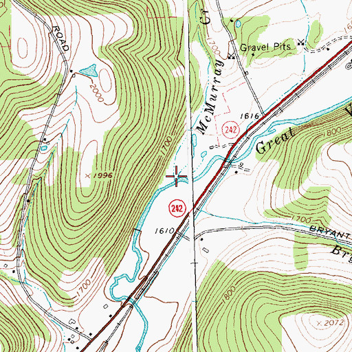 Topographic Map of McMurray Creek, NY