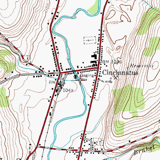 Topographic Map of Mead Brook, NY