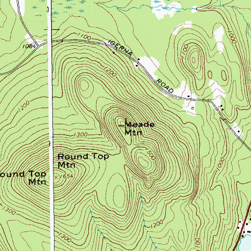 Topographic Map of Meade Mountain, NY