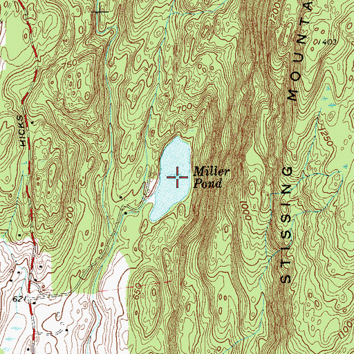 Topographic Map of Miller Pond, NY