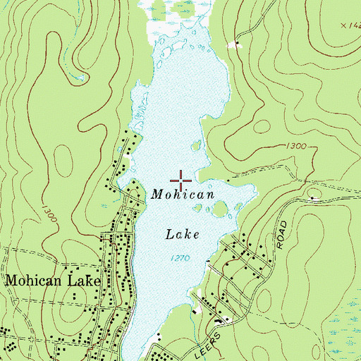 Topographic Map of Mohican Lake, NY
