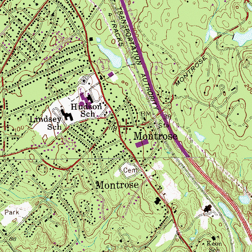 Topographic Map of Montrose, NY