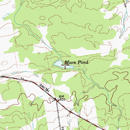 Topographic Map of Moon Pond, NY