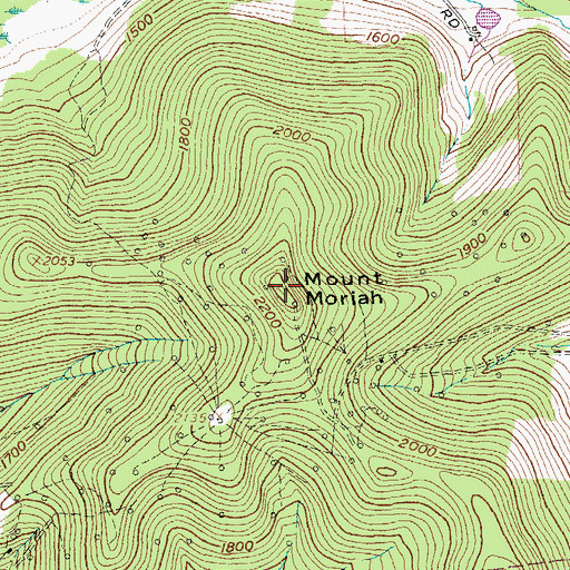 Topographic Map of Mount Moriah, NY