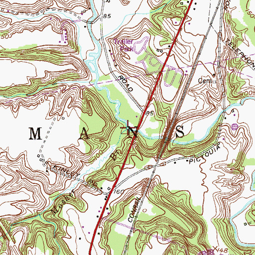 Topographic Map of Mosher Brook, NY