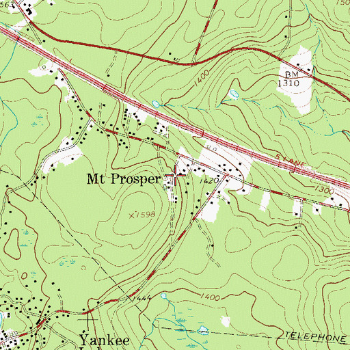 Topographic Map of Mount Prosper, NY