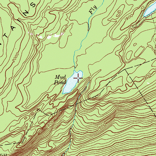 Topographic Map of Mud Pond, NY