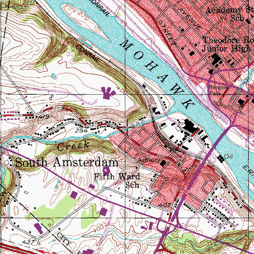 Topographic Map of Mudge Hollow, NY