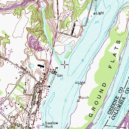 Topographic Map of Murderers Creek, NY