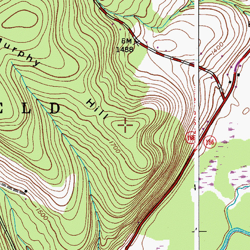 Topographic Map of Murphy Hill, NY