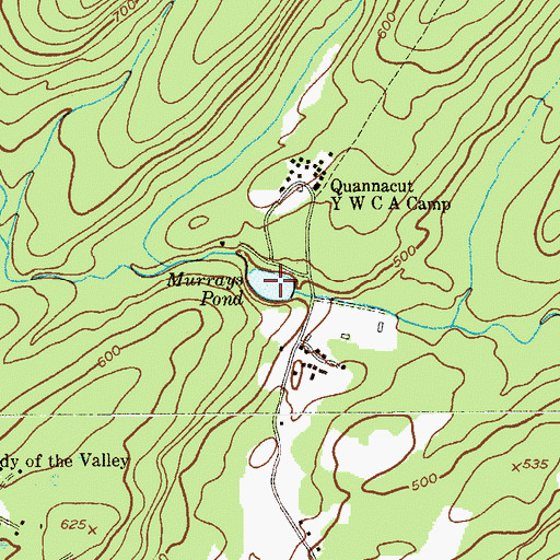 Topographic Map of Murrays Pond, NY
