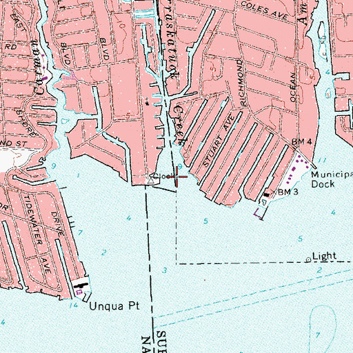Topographic Map of Narraskatuck Creek, NY
