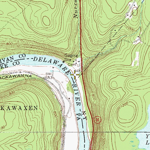 Topographic Map of Narrow Falls Brook, NY