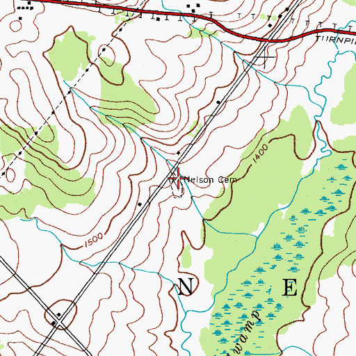 Topographic Map of Nelson Cemetery, NY
