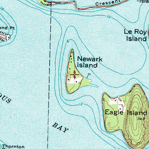 Topographic Map of Newark Island, NY