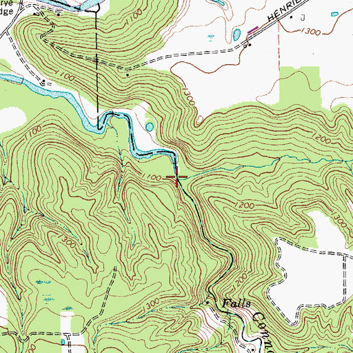 Topographic Map of Nigh Creek, NY