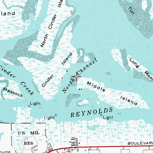 Topographic Map of North Channel, NY