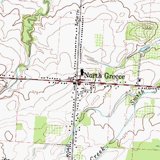 Topographic Map of North Greece, NY