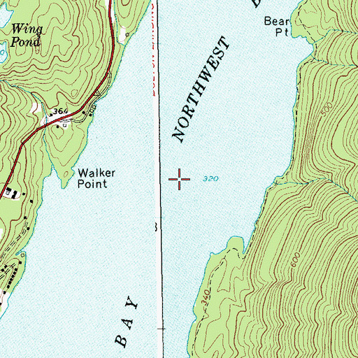 Topographic Map of Northwest Bay, NY