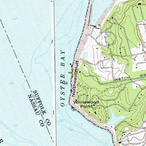 Topographic Map of Northwest Bluff, NY