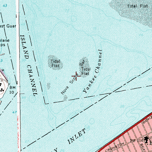 Topographic Map of Nova Scotia Bar, NY