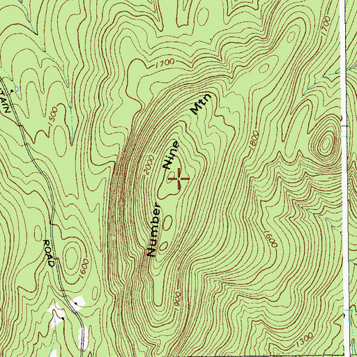 Topographic Map of Number Nine Mountain, NY