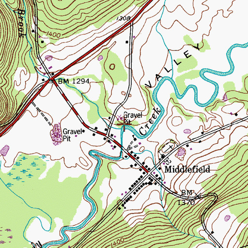 Topographic Map of O'Connell Brook, NY