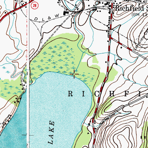 Topographic Map of Ocquionis Creek, NY
