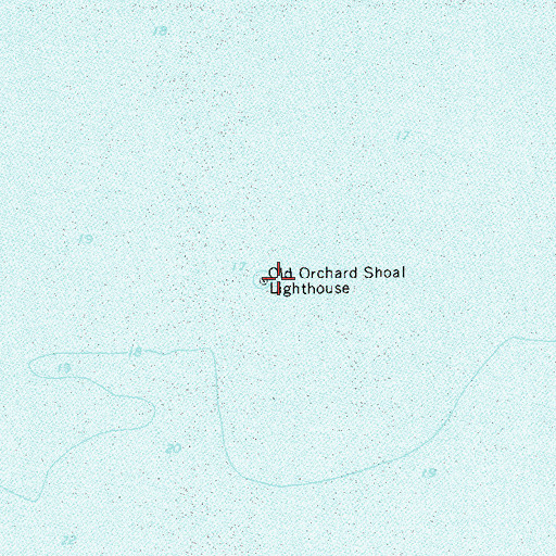 Topographic Map of Old Orchard Shoal Lighthouse, NY
