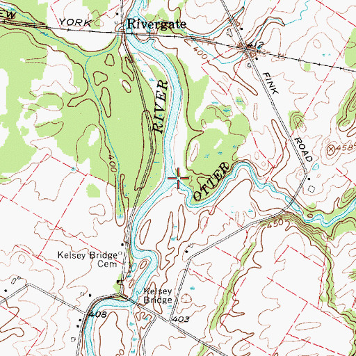 Topographic Map of Otter Creek, NY