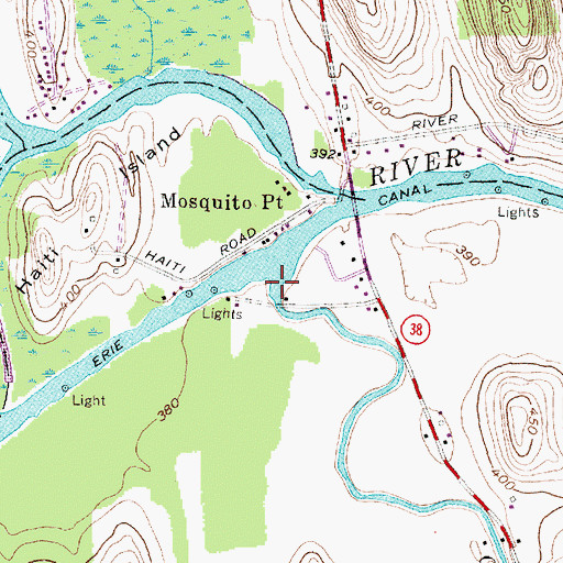 Topographic Map of Owasco River, NY