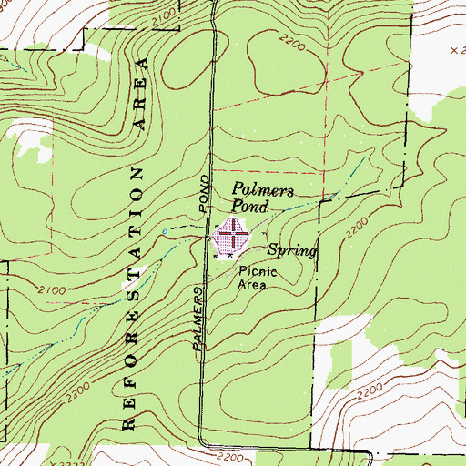 Topographic Map of Palmers Pond, NY