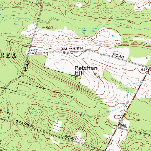 Topographic Map of Patchen Hill, NY