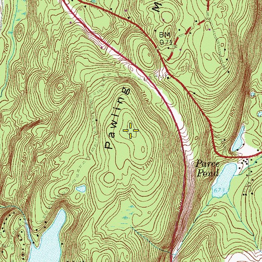 Topographic Map of Pawling Mountain, NY