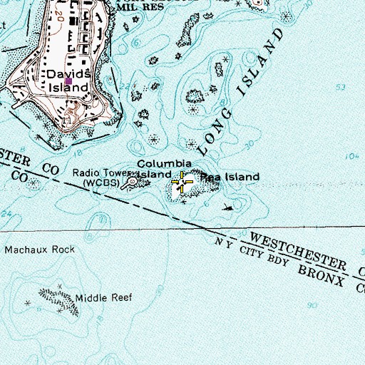 Topographic Map of Pea Island, NY