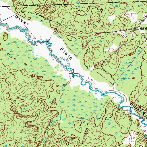 Topographic Map of Pine Creek, NY