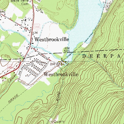 Topographic Map of Pine Kill, NY