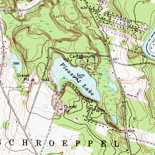 Topographic Map of Pleasant Lake, NY