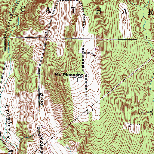 Topographic Map of Mount Pleasant, NY
