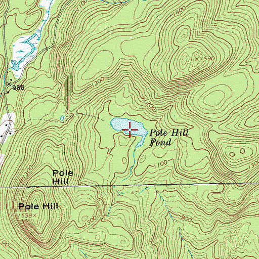 Topographic Map of Pole Hill Pond, NY