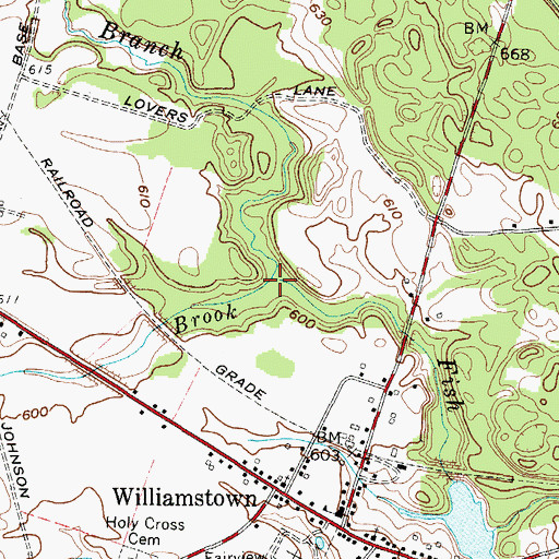 Topographic Map of Poth Brook, NY