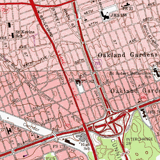 Topographic Map of Public School 162, NY