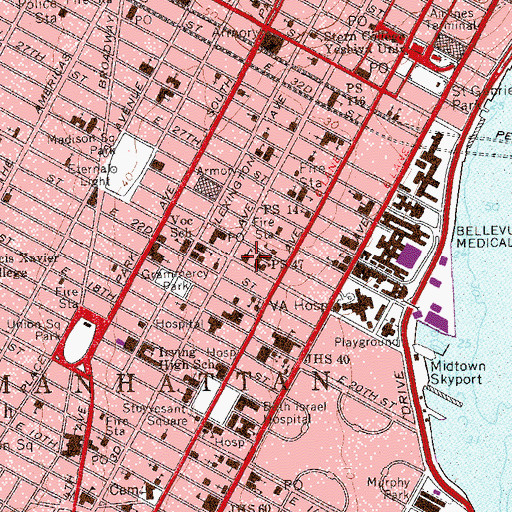 Topographic Map of Public School 47, NY