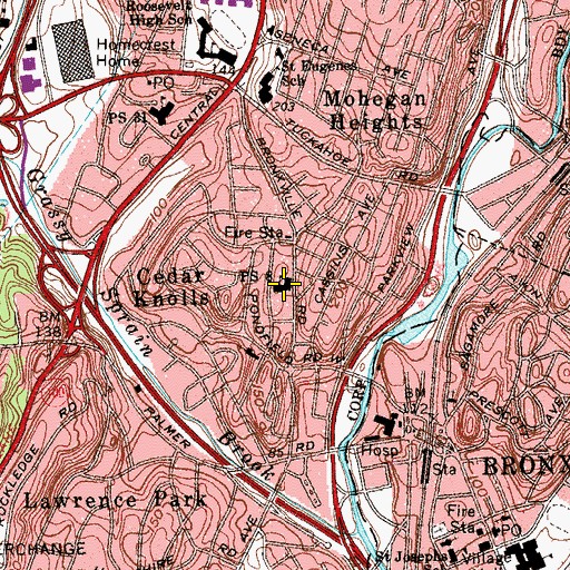 Topographic Map of Patricia A DiChiaro School, NY