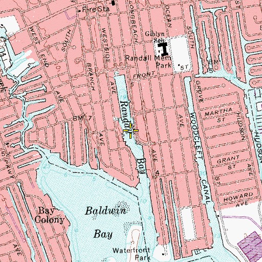 Topographic Map of Randall Bay, NY