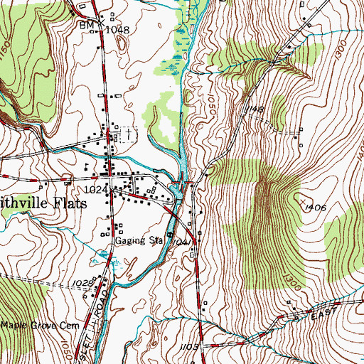 Topographic Map of Red Brook, NY